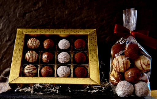 Truffes mit Alkohol